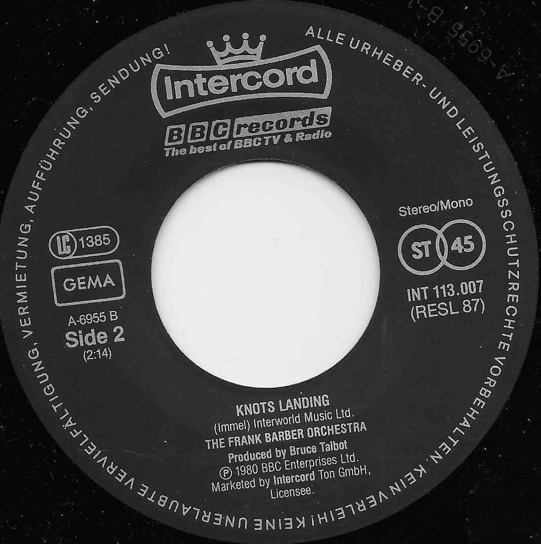 INT 113.007 Dallas Jerrold Immel from the BBC records and Tapes library Label